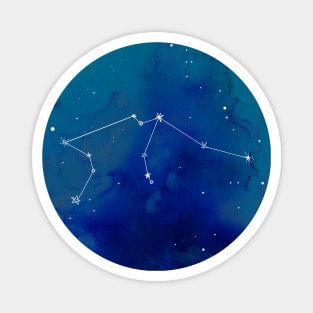 Aquarius Watercolor Zodiac Constellation Magnet